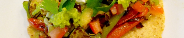 Roasted Vegetable Tacos overhead